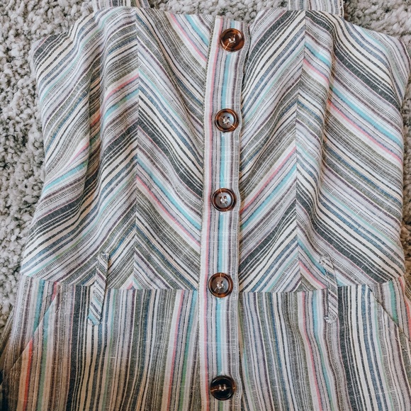 REBELLION STRIPED MULTI COLOR ROMPER - Picture 2 of 4